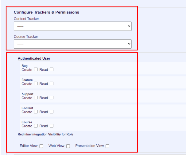 Tracker Configuration