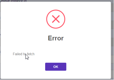 Failed to Fetch Message