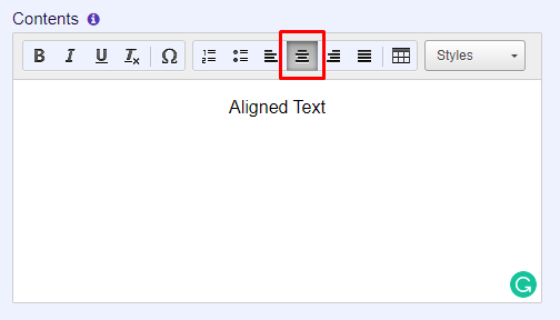 Align Text Center