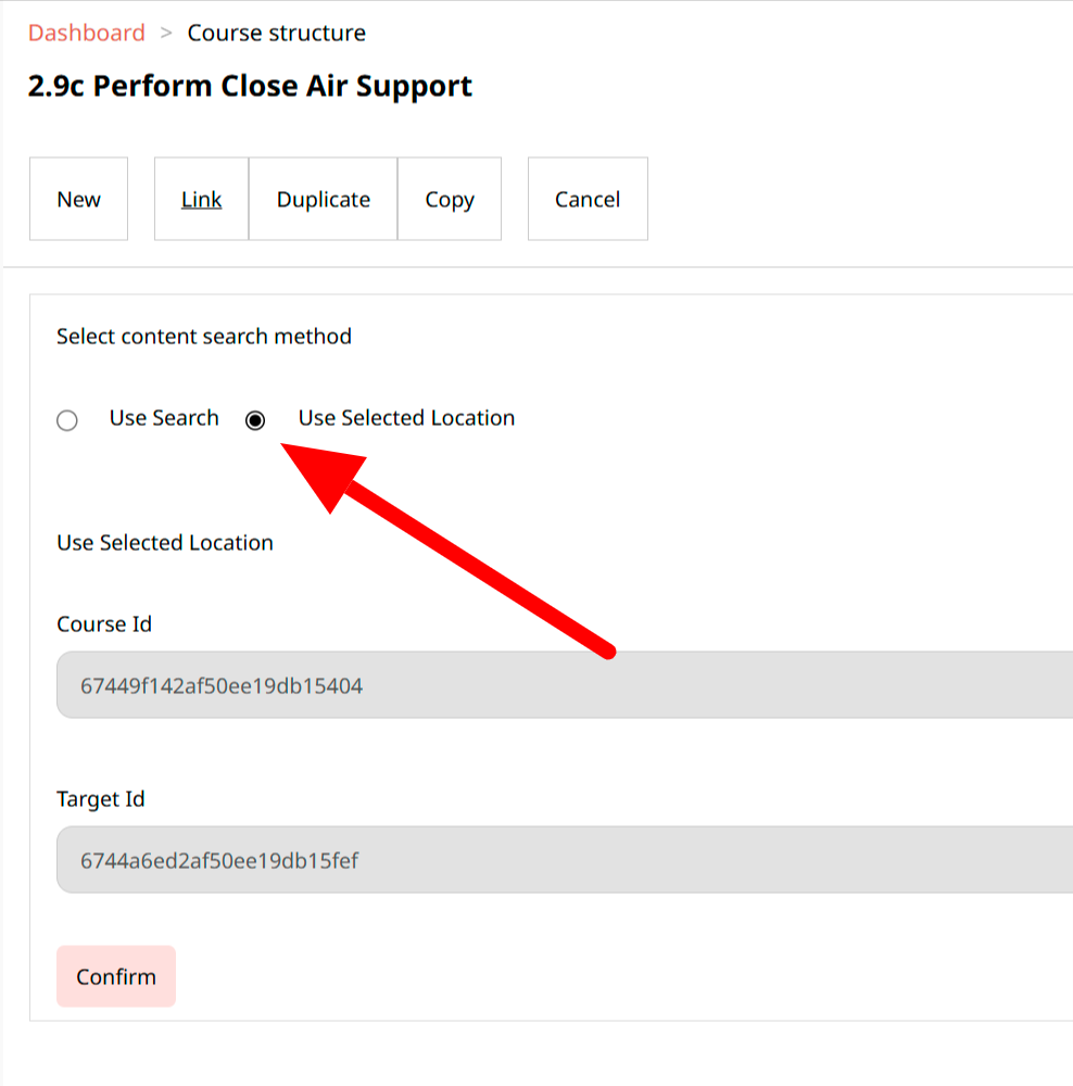 Use Selected Location